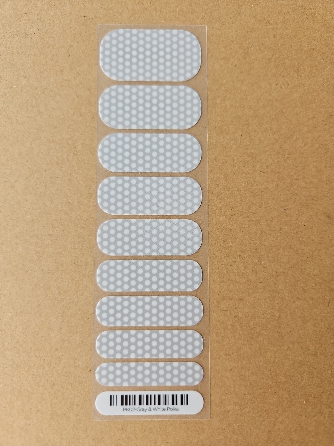 JAMBERRY GRAY /GREY AND WHITE POLKA HALF SHEET NAIL WRAP RETIRED GGG AUGUST 2015