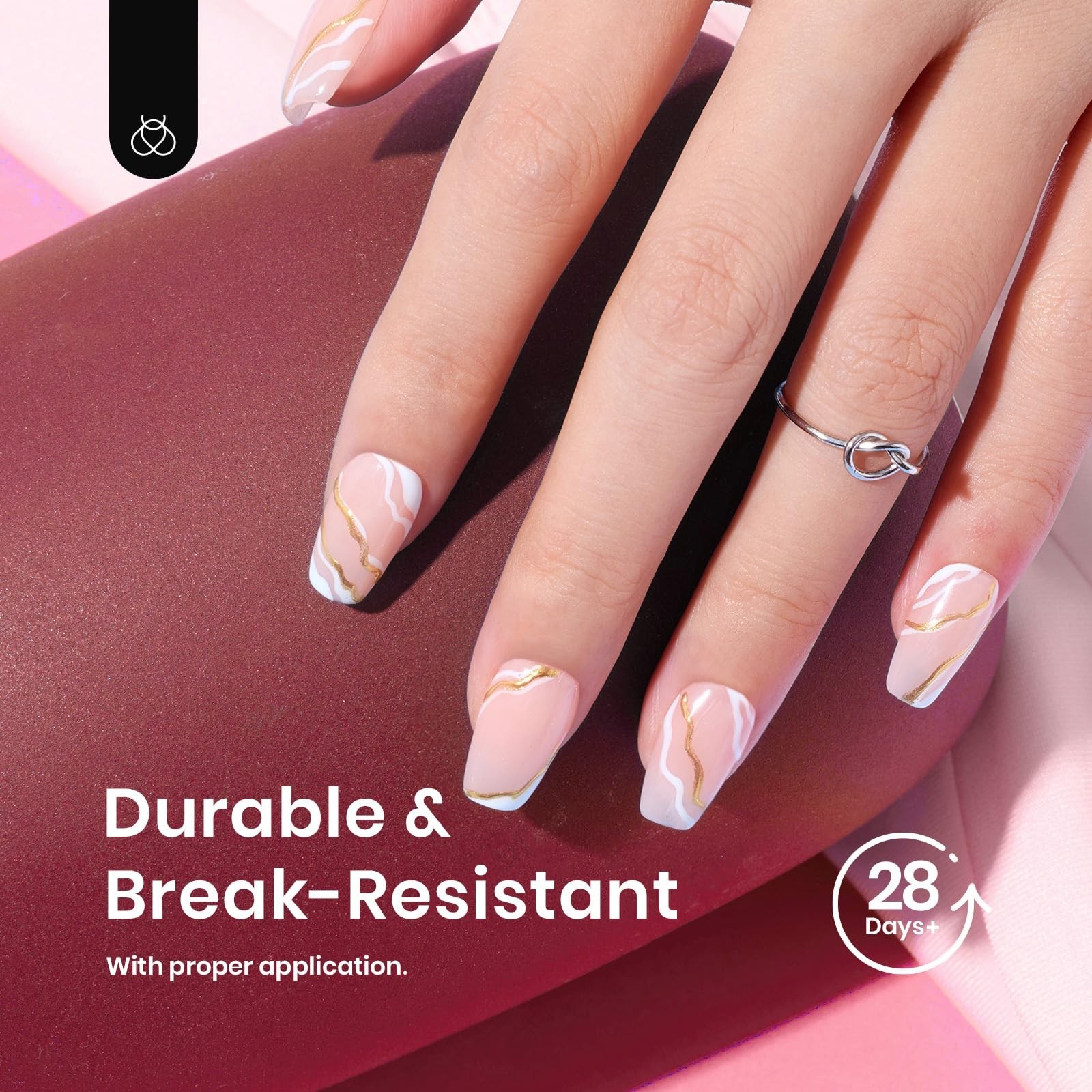 Extra Short Coffin Gel Nail Tips 576Pcs – Pre-Etched Half Matte Press On Nails,