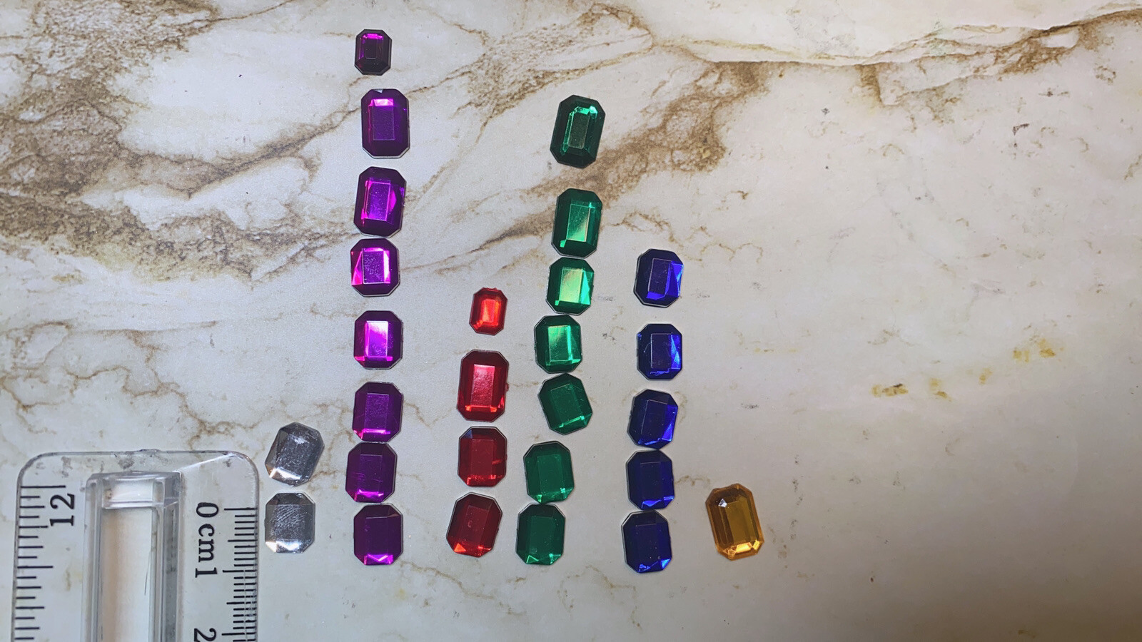 Gel Nail Acrylic / Nail Art Deco Assort Stones Square Round
