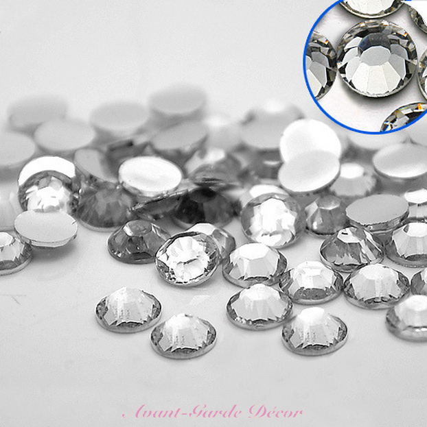 5-6mm ARCYLIC FLAT BACKED RHINESTONES ASSORTED COLOURS/SIZES NAIL ART CRAFT