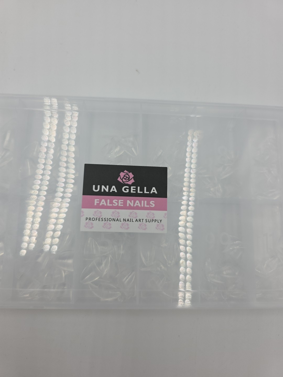 UNA GELLA Short Almond Fake Nails 216pcs Pre-Shape Gel Acrylic Nail Tips for Ful