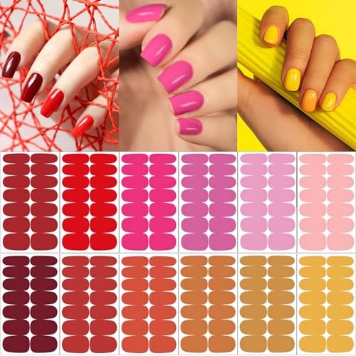 12 Sheets Red Pink Yellow Series Solid Color 12 Sheets, Solid Color Series