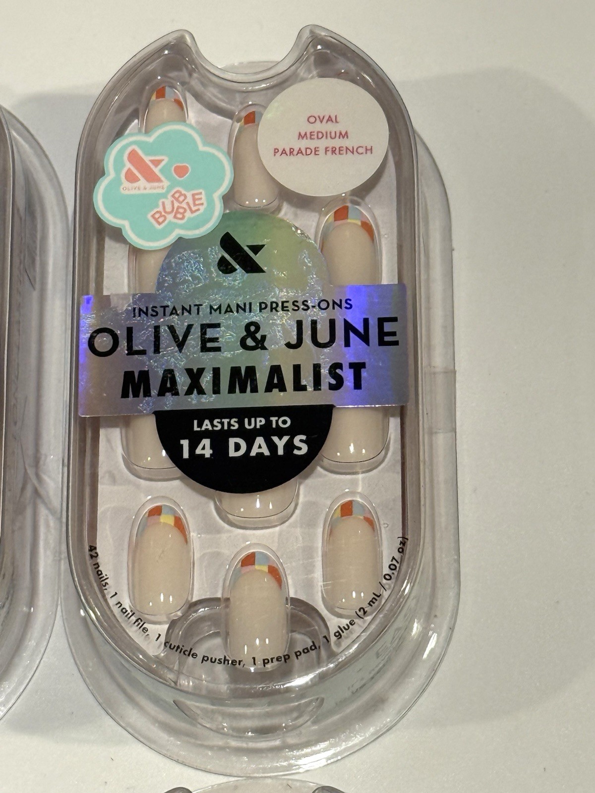 Olive And June Bubble Maximalist Instant Mani Press-On Nails Medium Lot Of 4