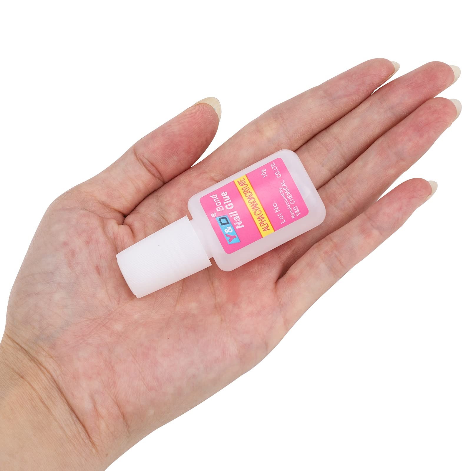 10PCS Brush on Glue for Acrylic Nail Tips, Long Lasting Adhesive Super Bond (…