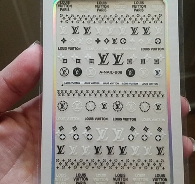 NWT NAIL ART DESIGN SELF-SEAL STICKERS SOLID BLACK & WHITE N°26!