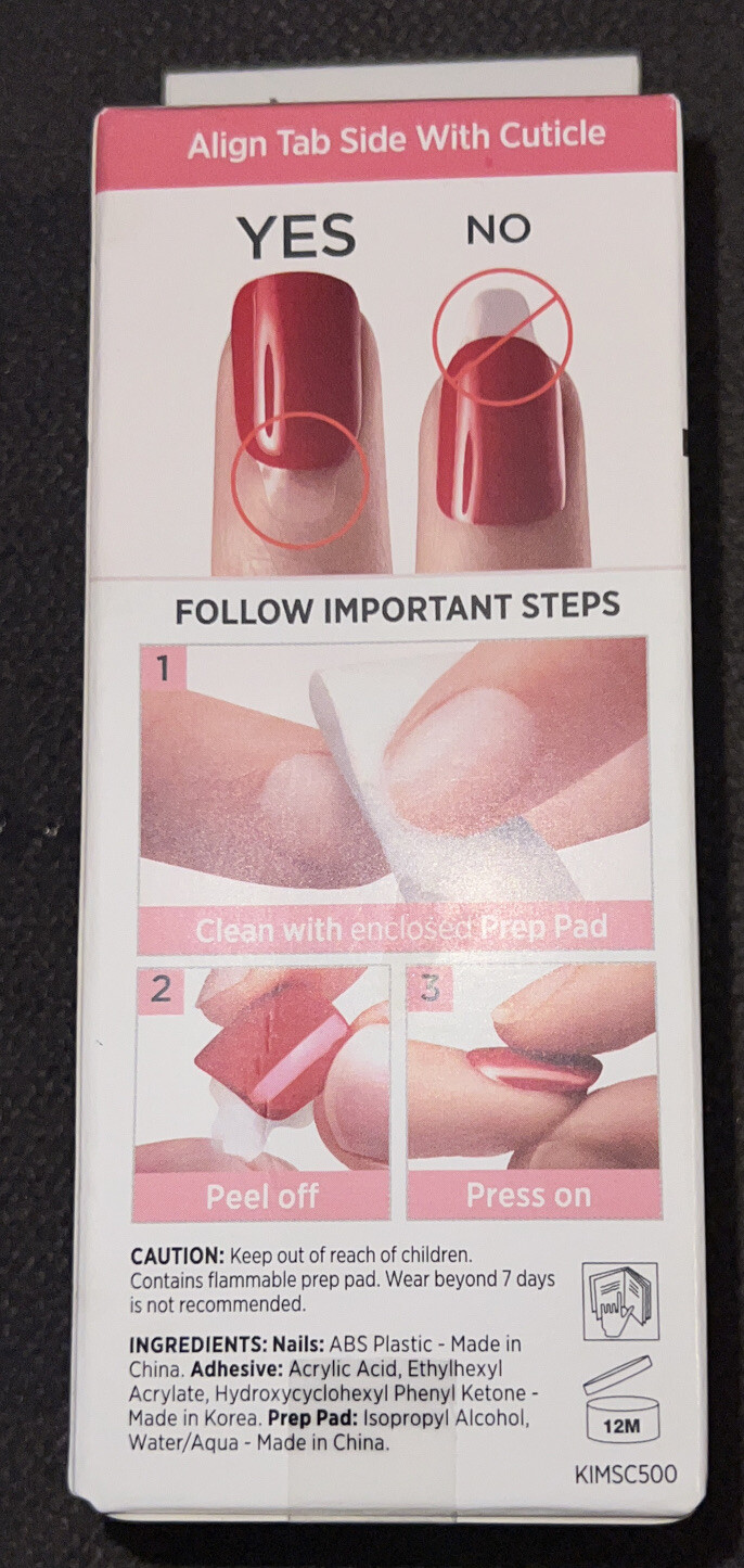 Kiss imPRESS Press-on Manicure Short 30 Red Nails “ADORE YOU”💅