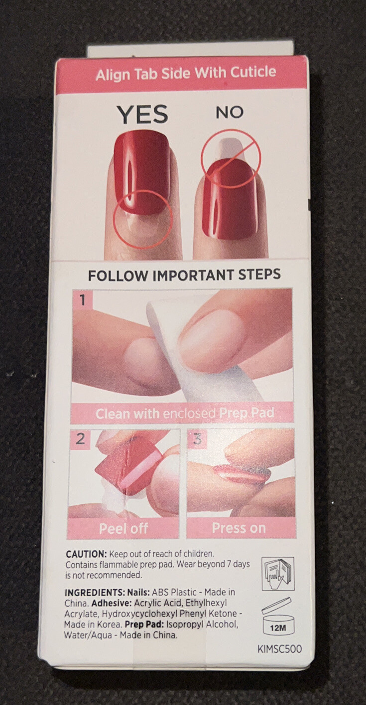 Kiss imPRESS Press-on Manicure Short 30 Red Nails “ADORE YOU”💅