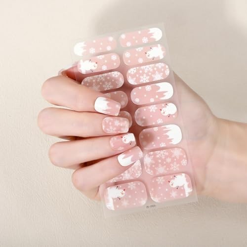 6 Sheets Christmas Nail Wraps Full Stickers Glow in The Darkness Nail Color 19