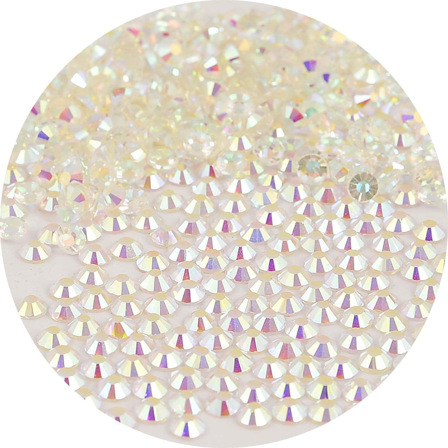 Nancybeads 3000Pcs Flatback round Glass Nail Art Rhinestones Crystal for DIY Mak