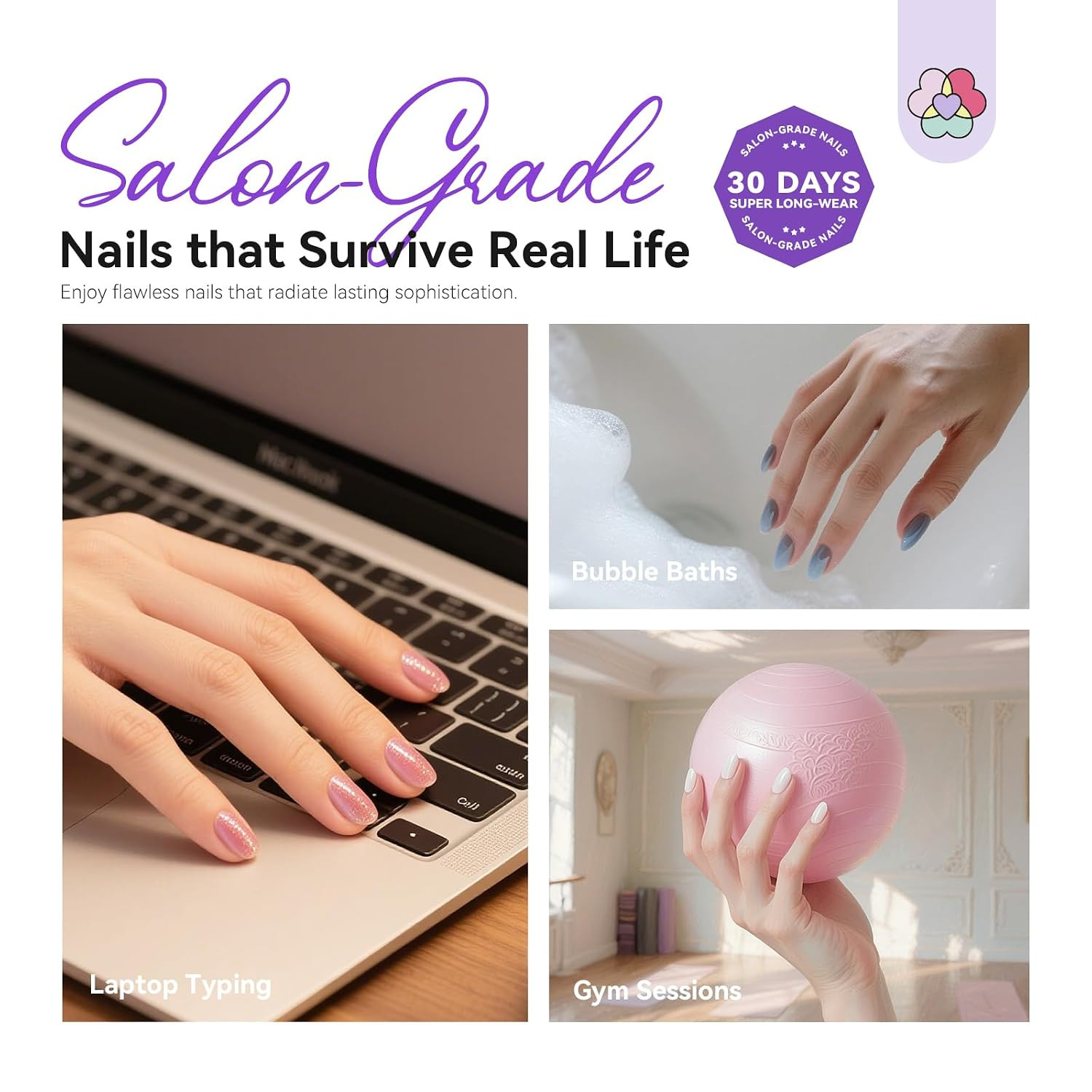 Advanced Gel Nail Kit Almond | 15 Sizes Extra Short Almond Nail Tips, Nail Drill