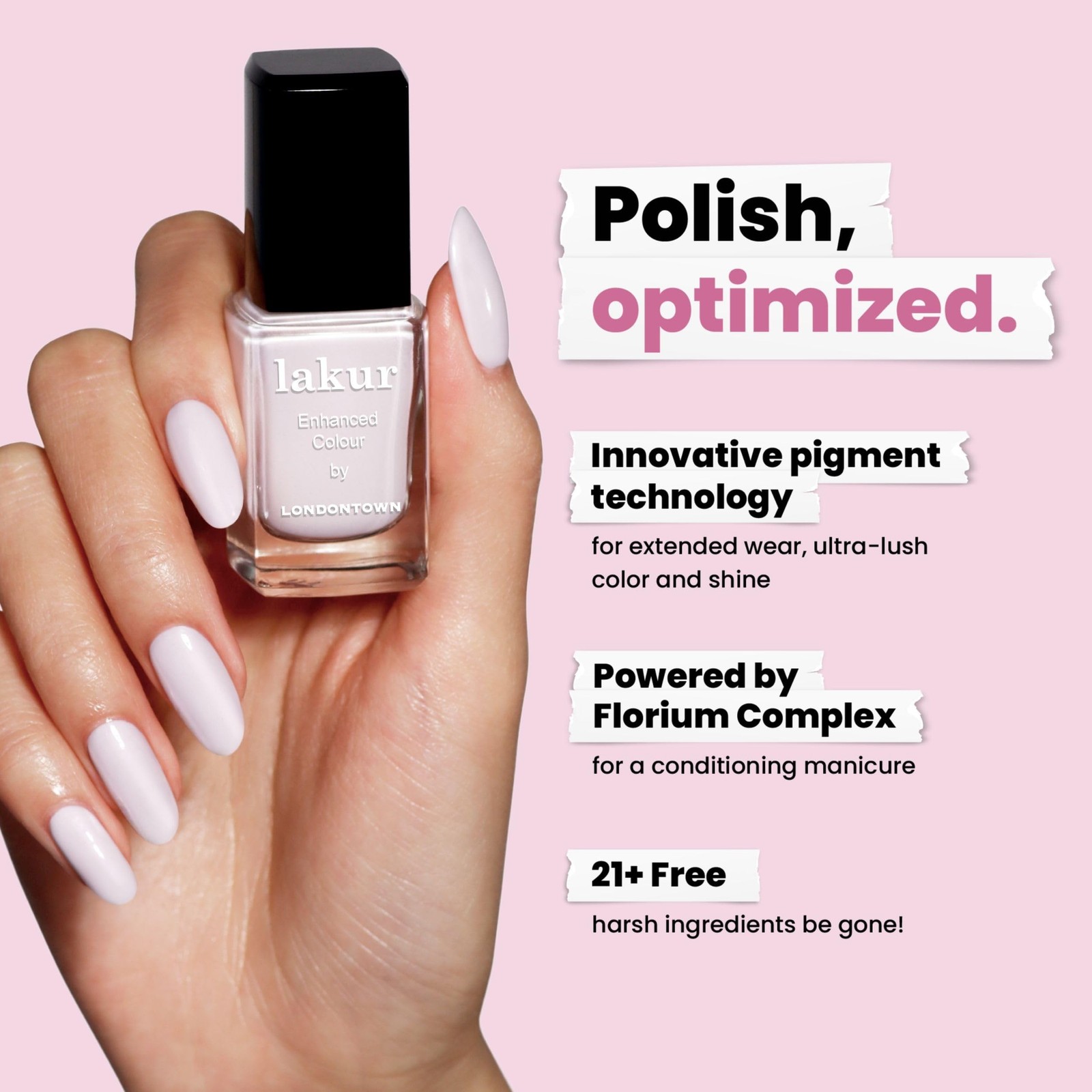 LONDONTOWN lakur Nail Polish – Chip-Resistant, Non-Toxic, Condition… Fast Ship