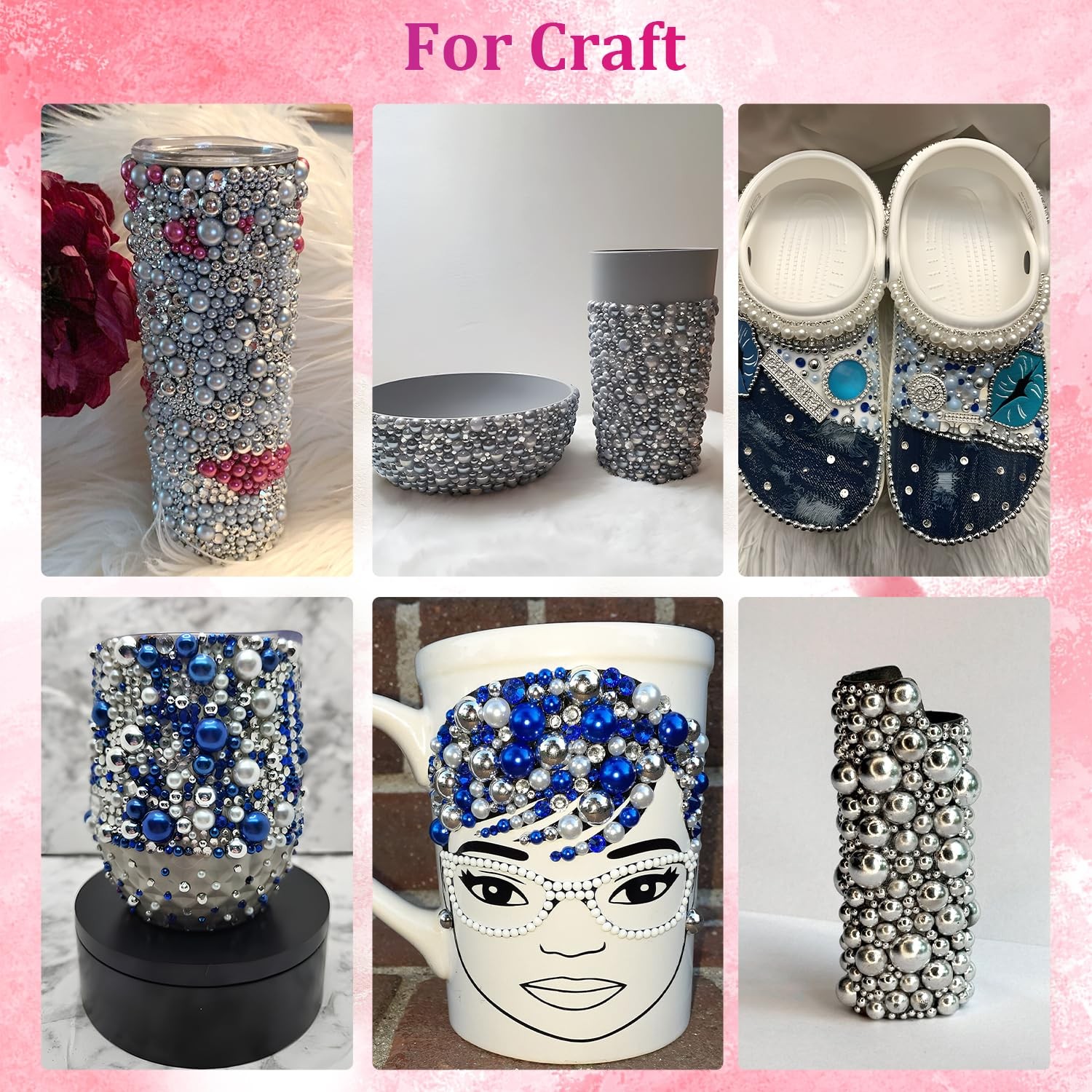 Flatback Nail Pearls Silver Nail Charms and Gems Pearl for Nails