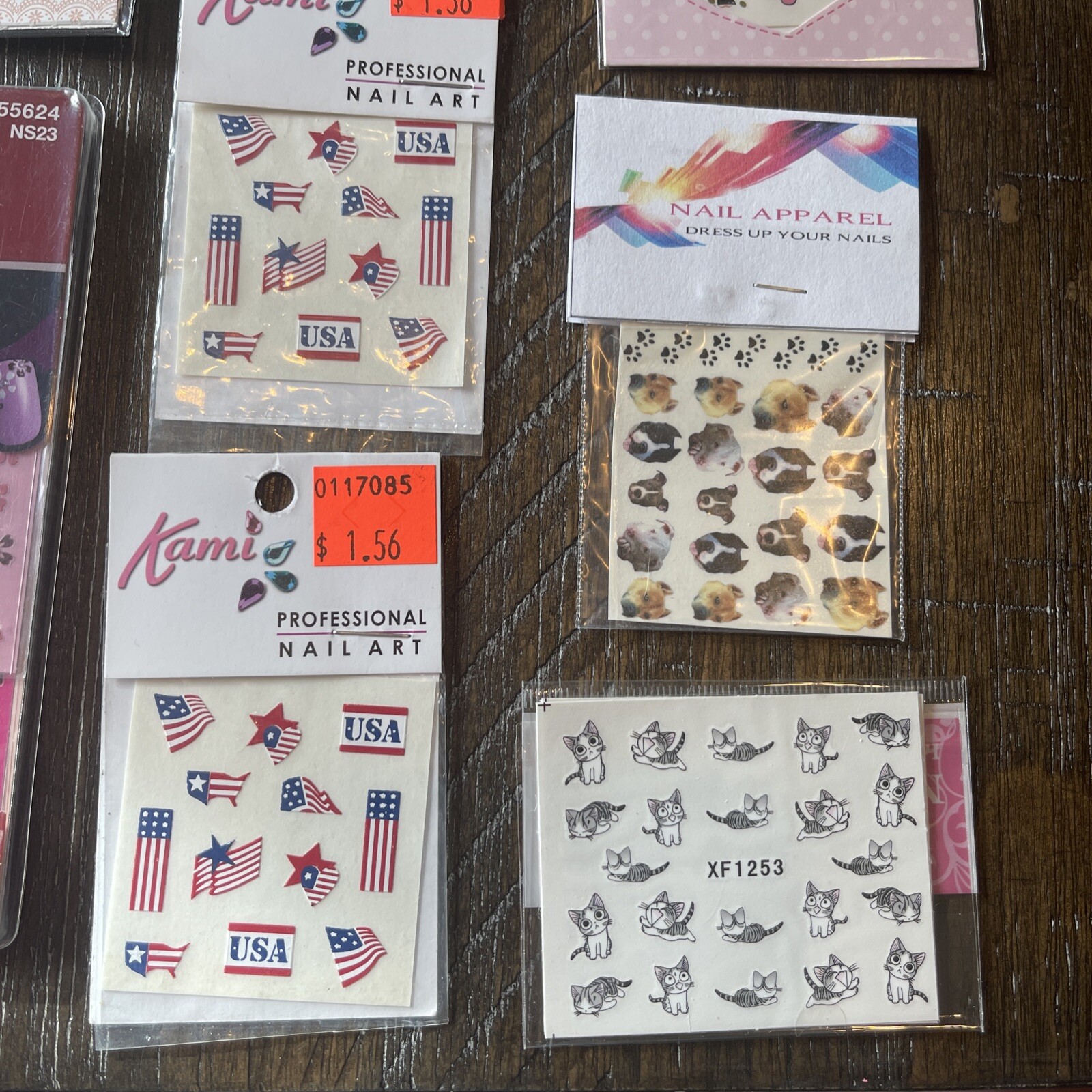 Misc Lot Nail Art Stickers and Tattoos with NIB Plie Wand