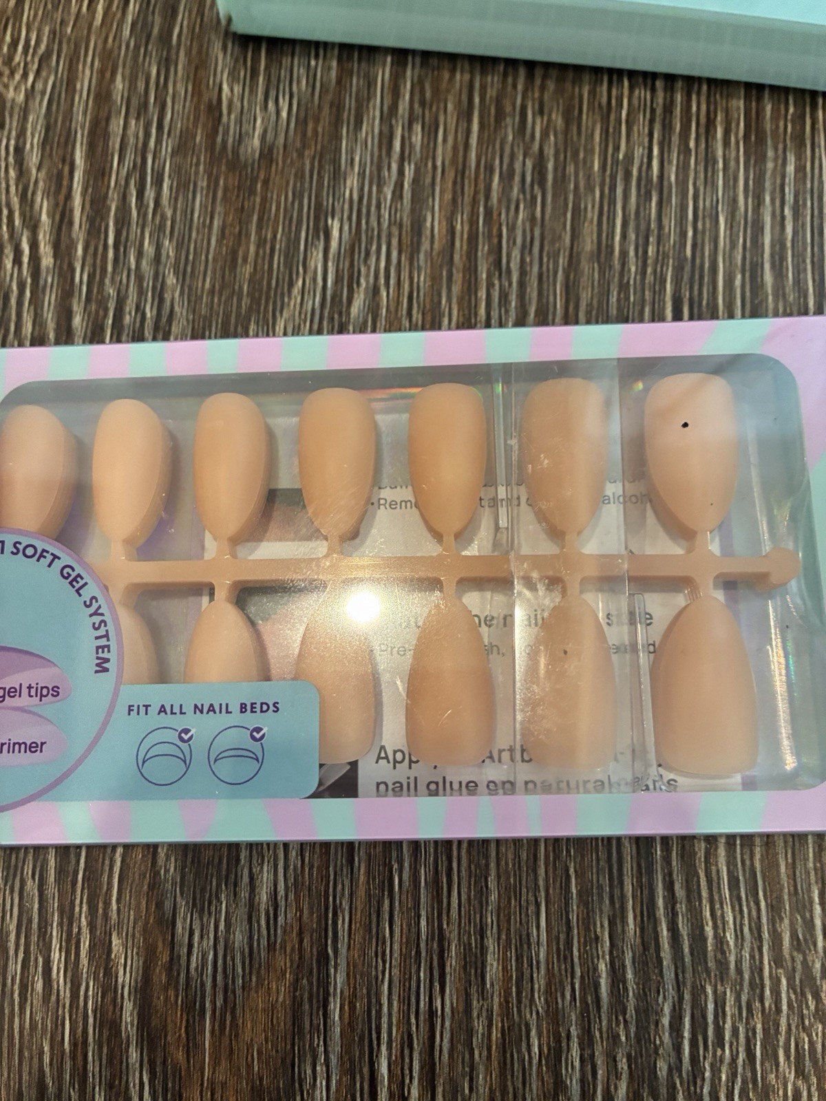 Set of 2 BTArtbox Soft Gel Tips Square Almond French Series 150/300pcs Soak Off