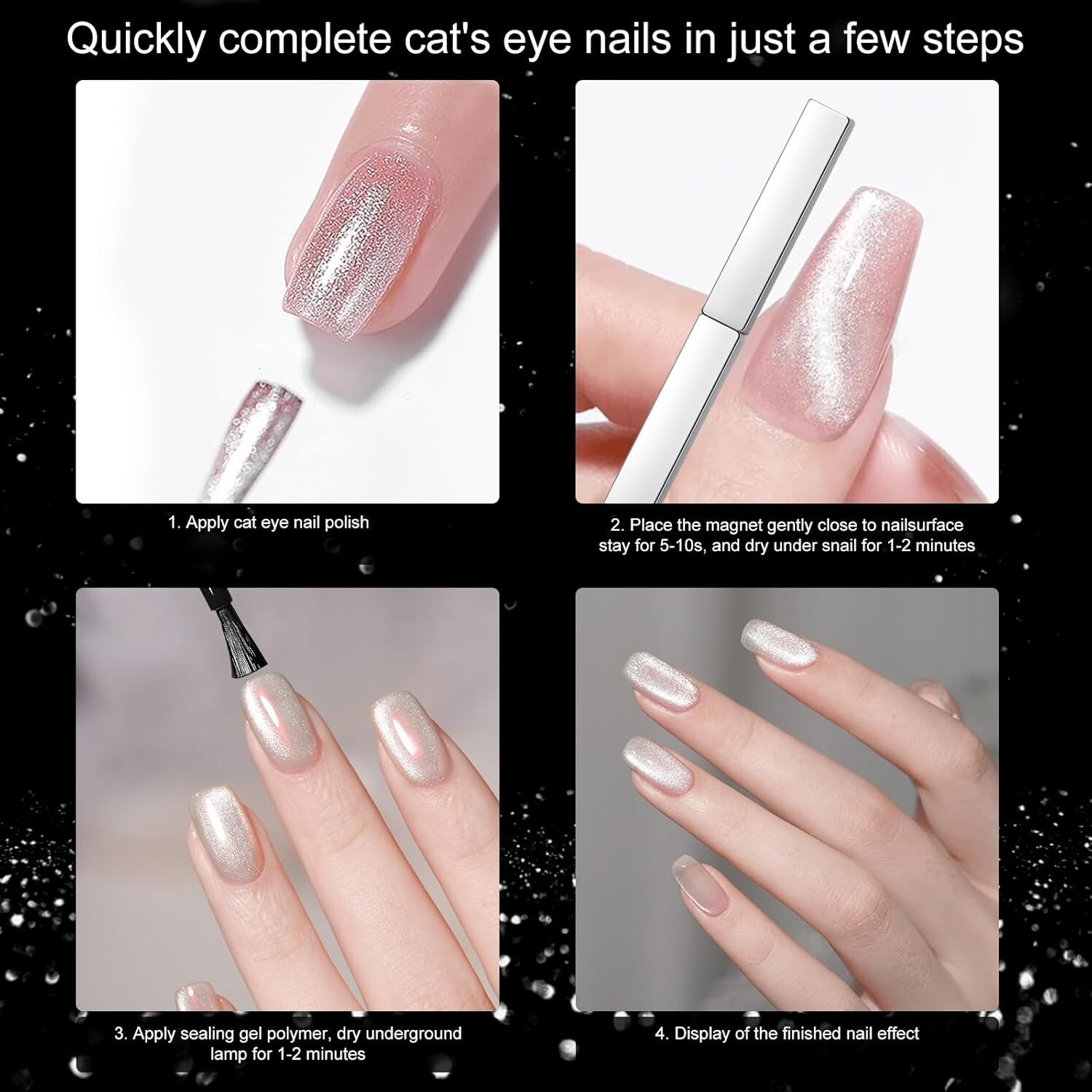 DND Cat Eye Gel Polish Mini Magnet Set 4 Pcs #4