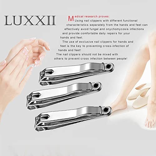 (3 Pack) Nail Clippers Set with Nail File Toenail Clippers Nail Pack of 3