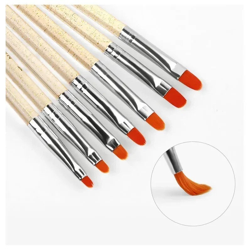 7Pcs Acrylic Nail Art Pen Tips UV Builder Gel Painting Brush Manicure Set Hot