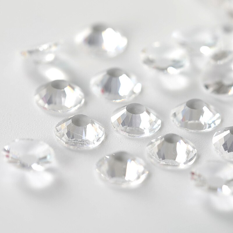 Transparent Crystal Rhinestones FlatBack Glitter Glass Gems for Nails Decoration