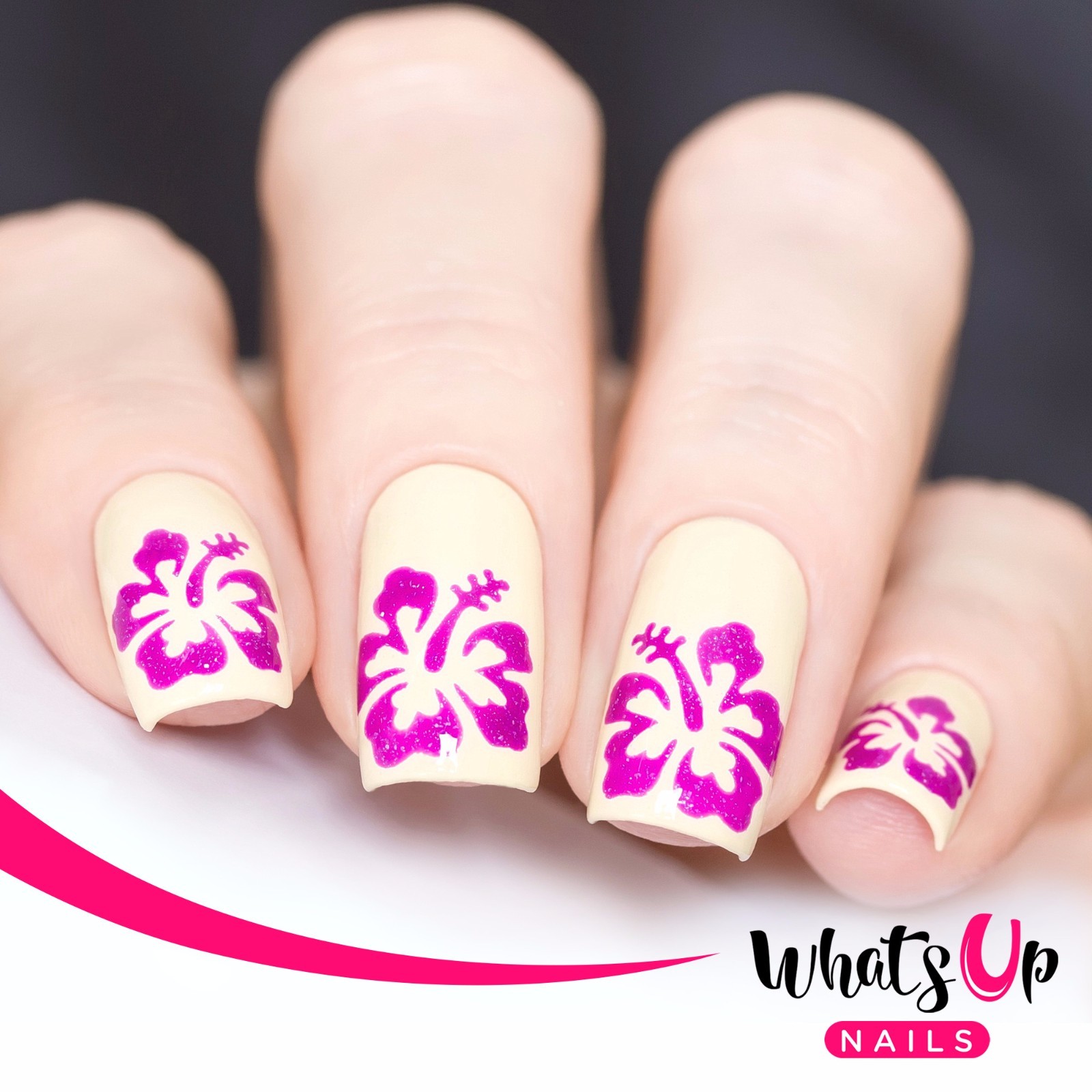 Hibiscus Stencils for Nails, Nail Stickers, Nail Art, Nail Vinyls