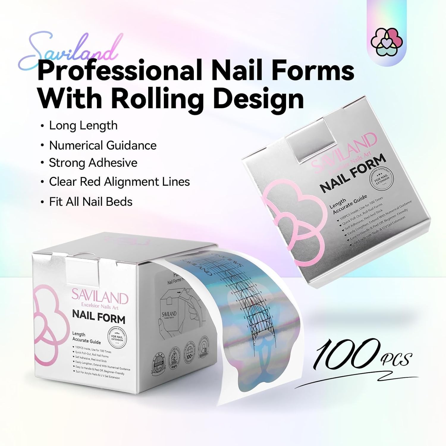 High Quality Long Length Nail Forms Self Adhesive for Professional Results