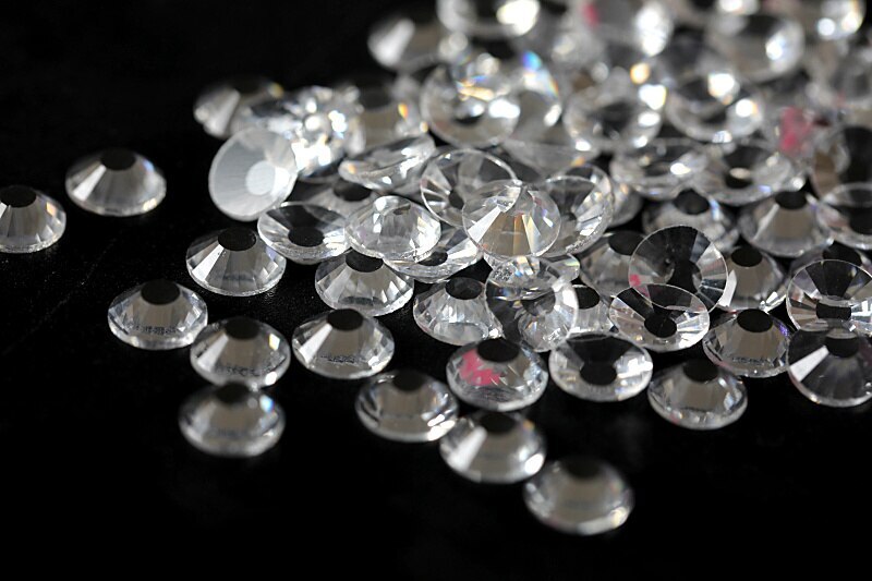 Transparent Crystal Rhinestones FlatBack Glitter Glass Gems for Nails Decoration