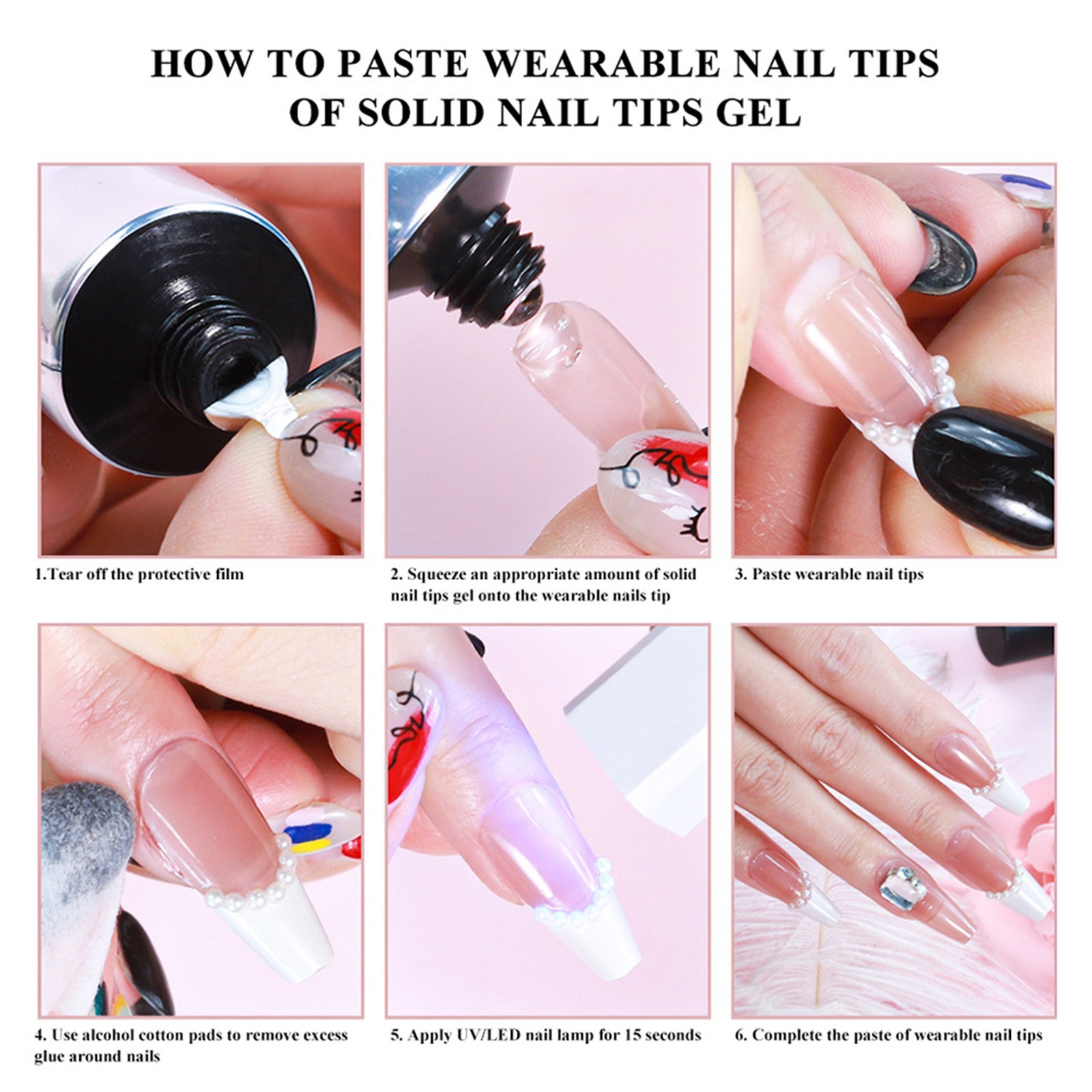 Professional Nail Glue Gel for Acrylic Soft Gel Nails Strong and Long-Lasting`