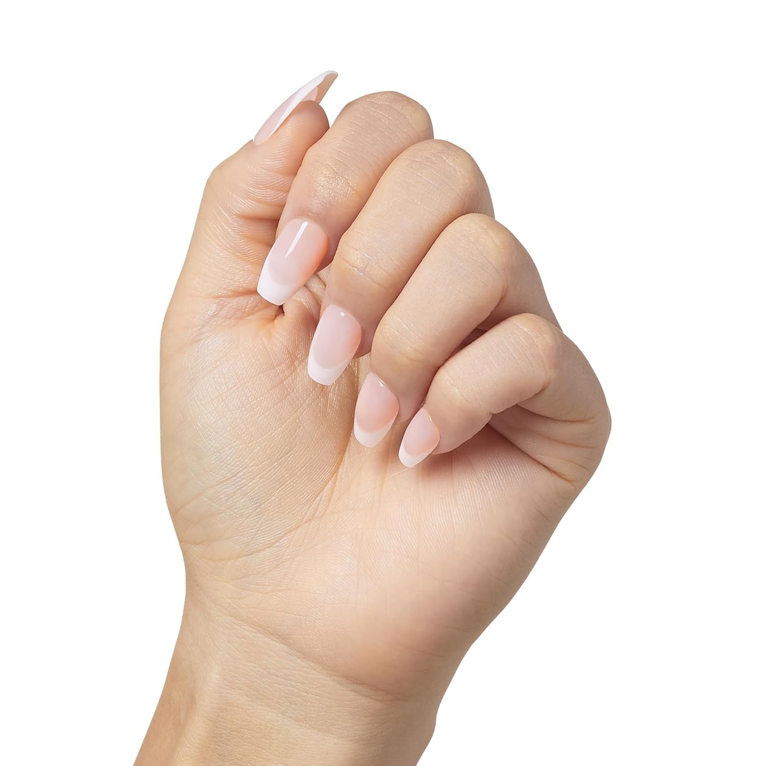 Kiss imPRESS No Glue Mani Medium Bare French Tip Press-On Fake Nails TWO PACK