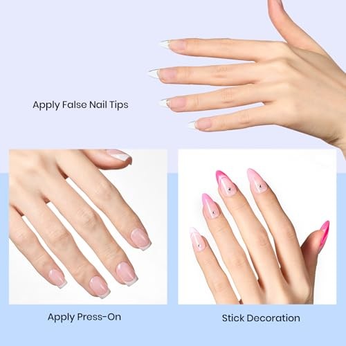 Beetles Gel Nail Glue Kit with Dehydrator & Primer, 3 x 10ml, HEMA-Free