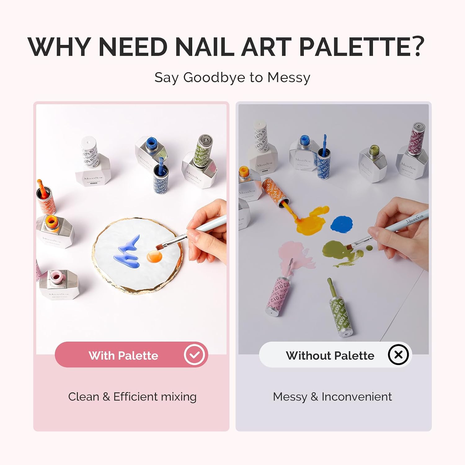 1Pc round Resin Nail Art Palette Color Mixing Board White | Professional Resin P