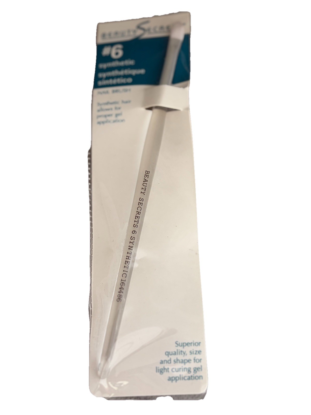 Beauty Secrets #6 Synthetic Nail Brush Synthetic Hair White for Gel Nail Art