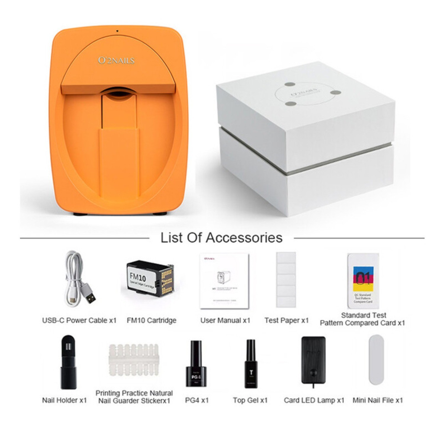 O’2NAILS Portable Nail Printer Mobile APP DIY Nail Art Printing Machine Home Use