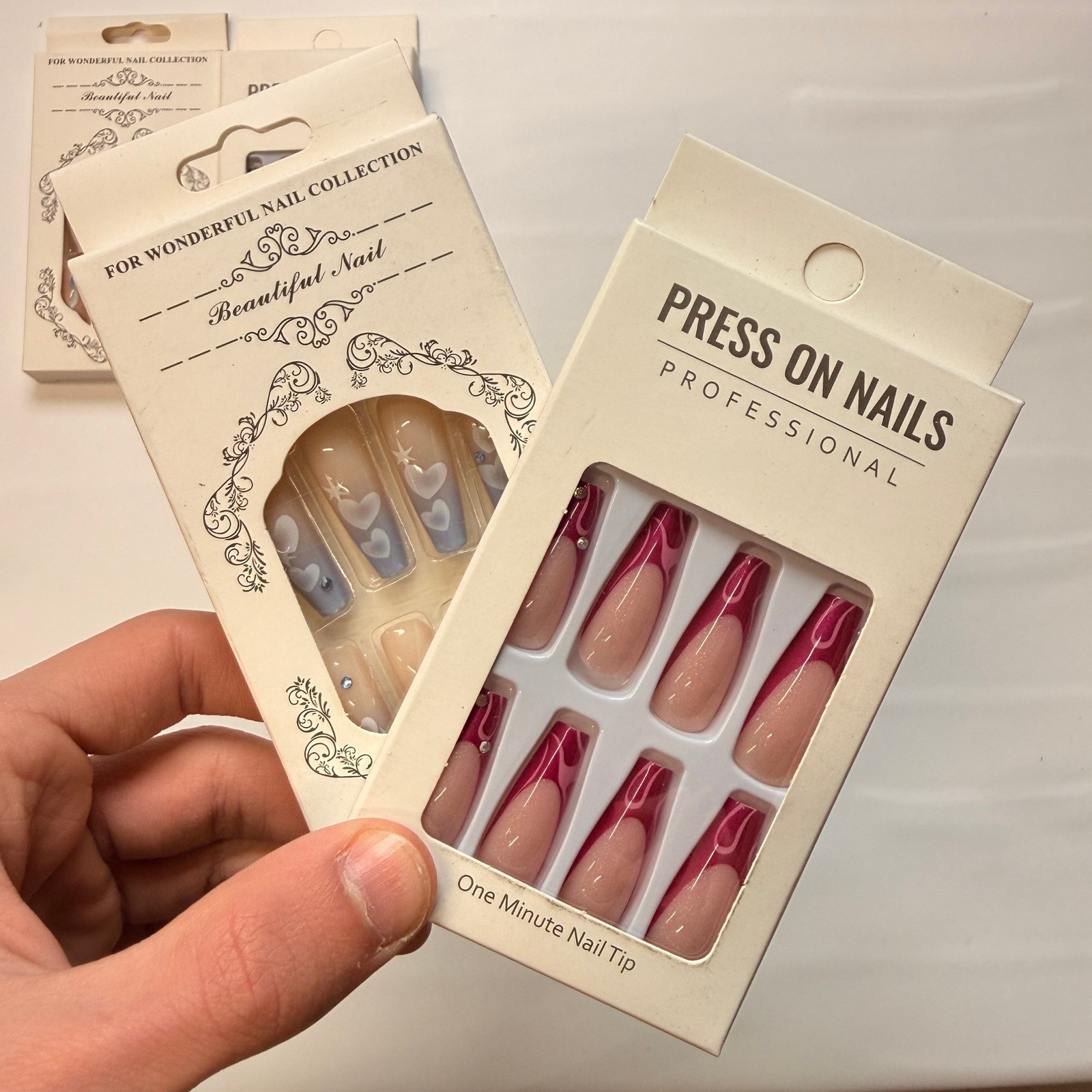 Lot of 10 Pack of 24 New False Press On Nails Assorted Designs and Colors №N2