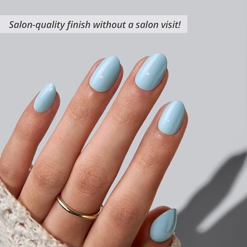 Extra Short Press On Nails – Sky Transition – Easy-To-Apply A4 – Sky Transition
