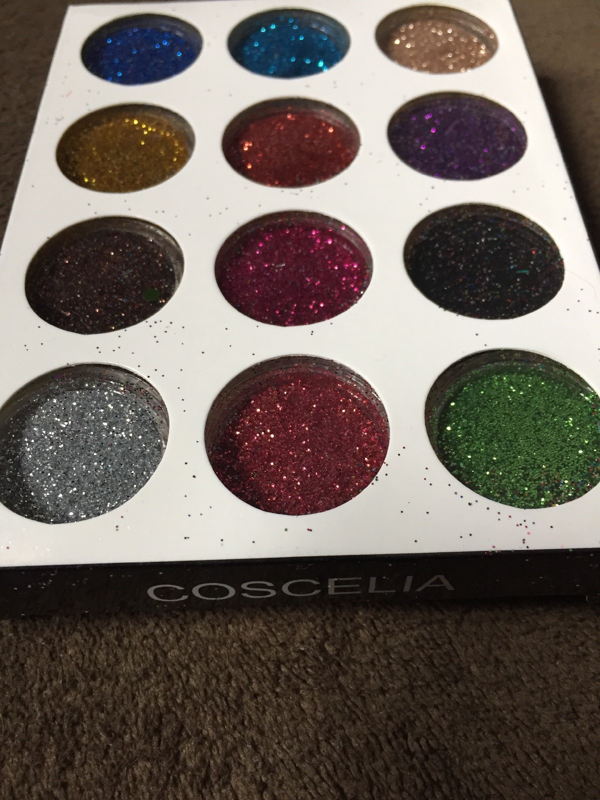 Coscelia Nail Glitter Pkg Of 12 Colors