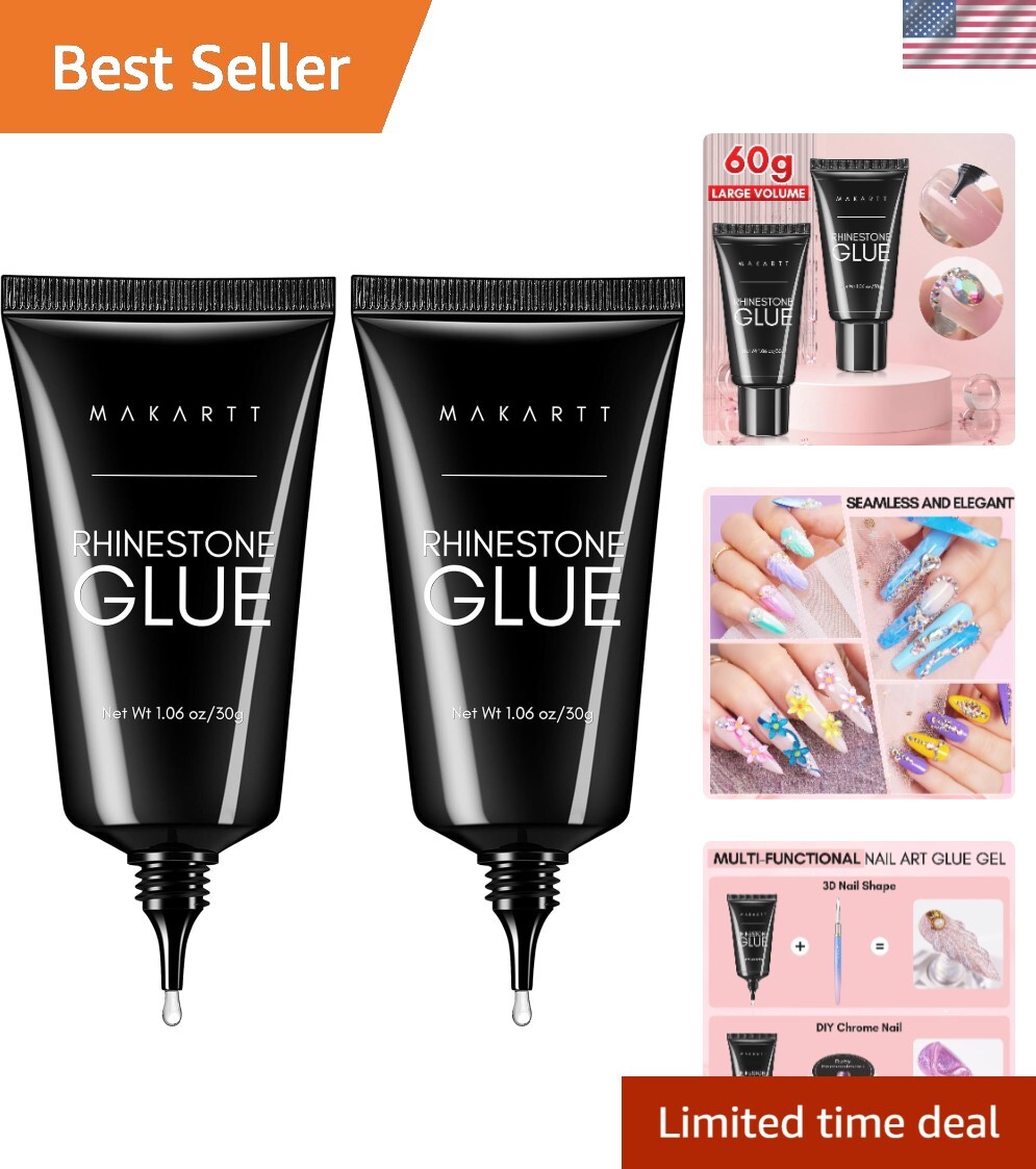 Odor-Free 60ml Nail Rhinestone Glue – Perfect for All Nail Embellishments