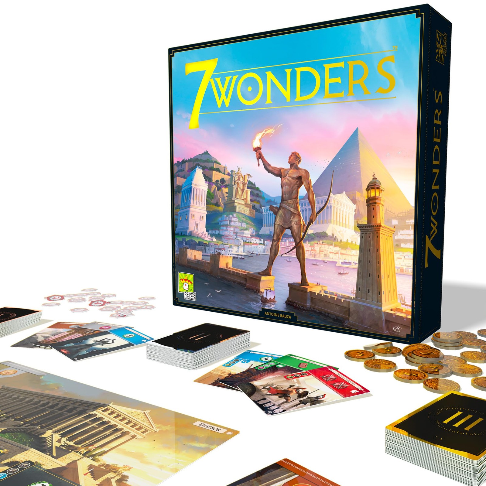 Asmodee 7 Wonders Board Game (New Edition) – Lead Your eén maat, Multicolor