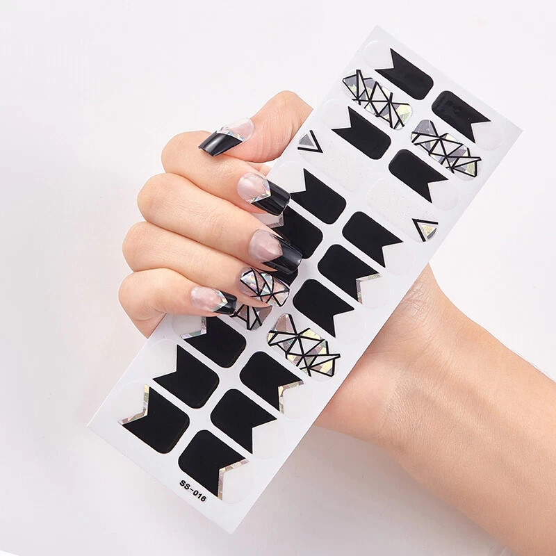 Share Full Size Nail Wraps Stickers Polish Toe Manicure Art Self Stick Decor3D