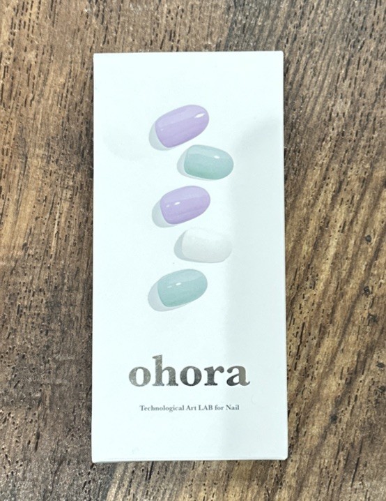 Ohora Semicured Gel Nail Model N Tahiti 30 Pieces ND-068 Purple Green White