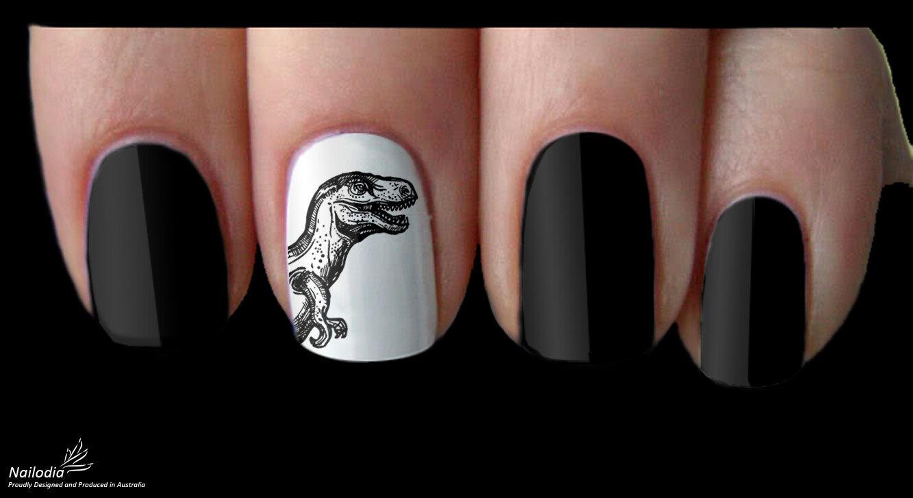 Dinosaur T-Rex Nail Art Decal Sticker Water Transfer Slider – Jurassic Theme