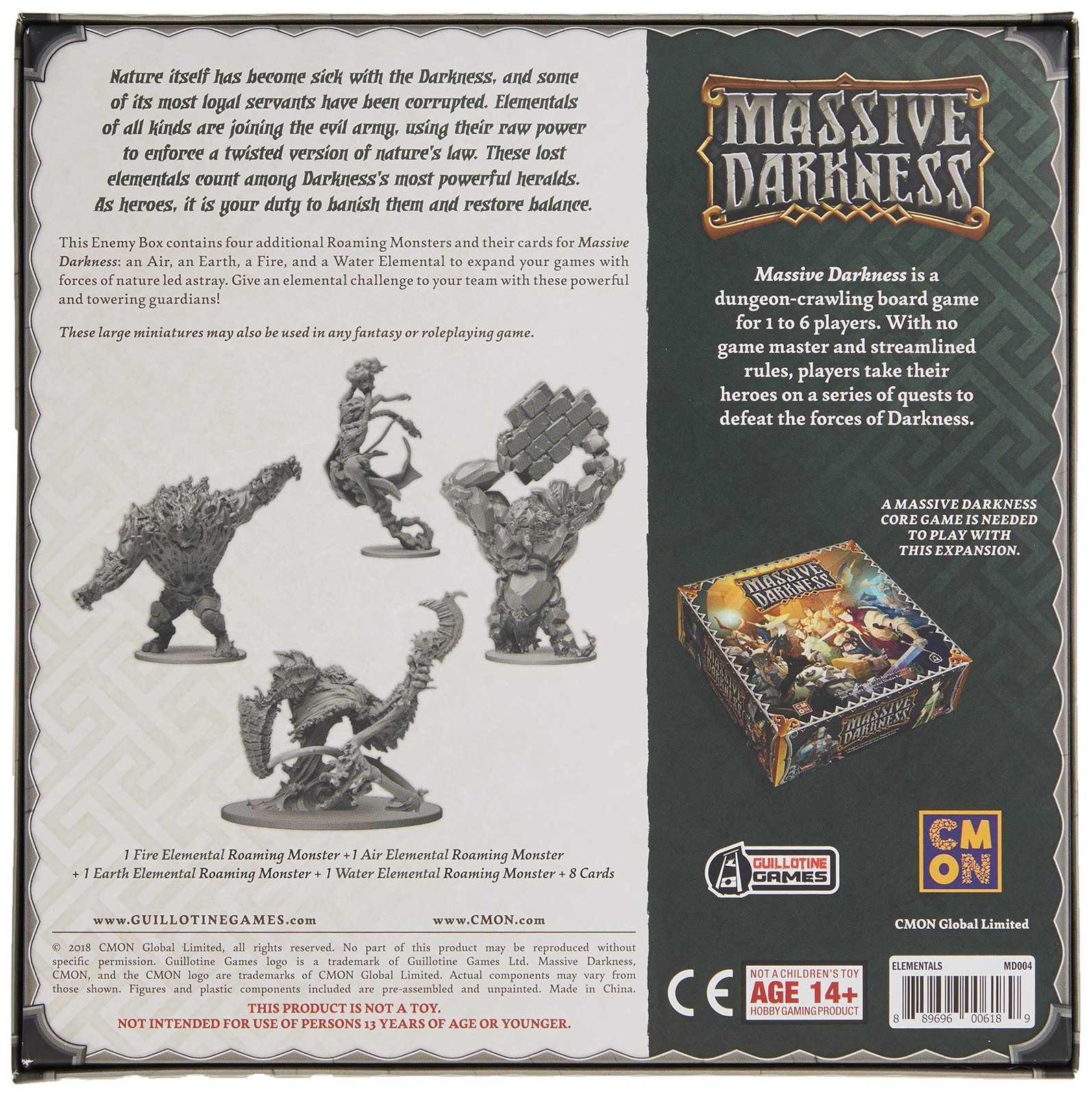 CMON Massive Darkness: Elementals, Multi-Color Small to Medium, Multi-color