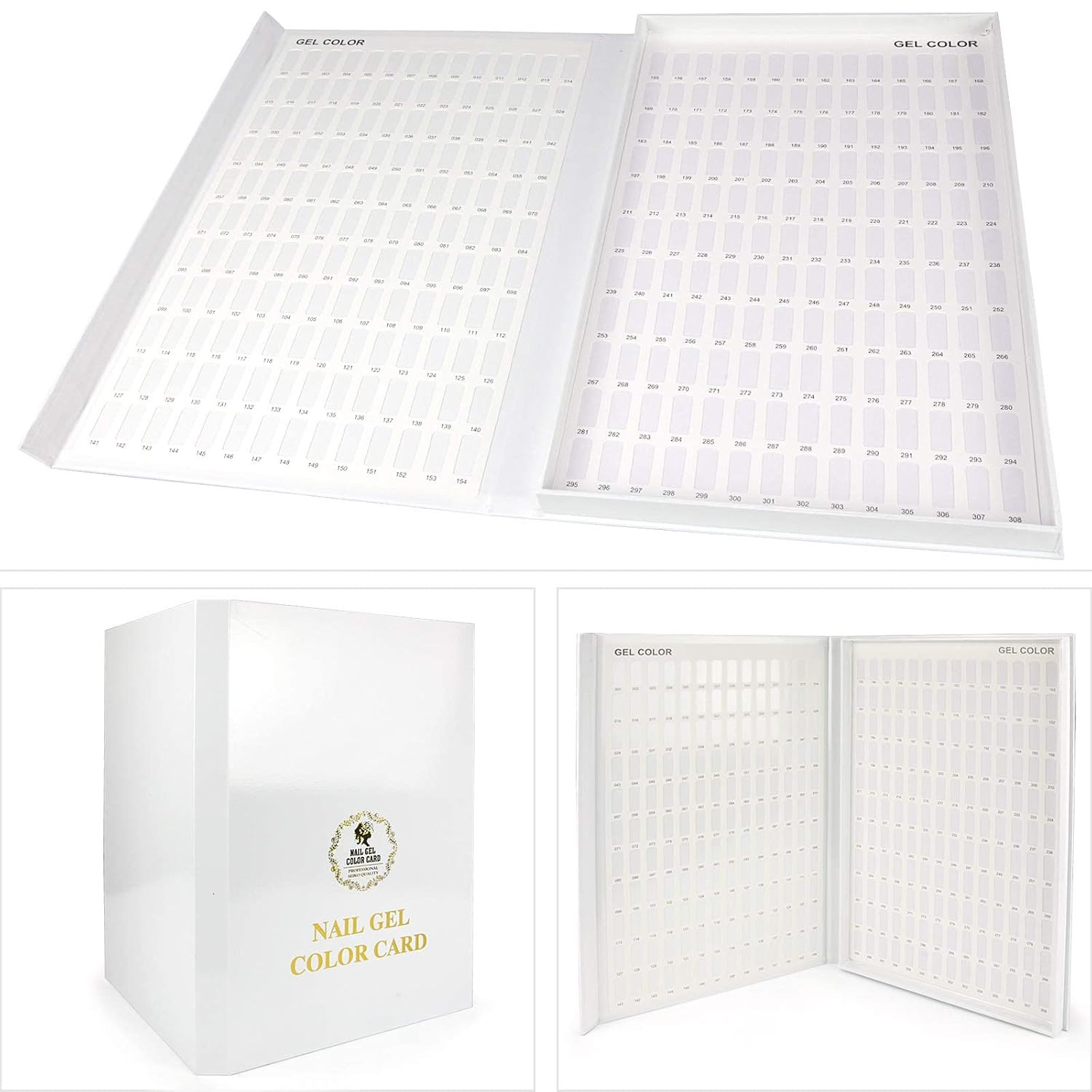 Eyxformula 308 Grids Nail Color Display Book for Swatches, Includes 360 False Ti
