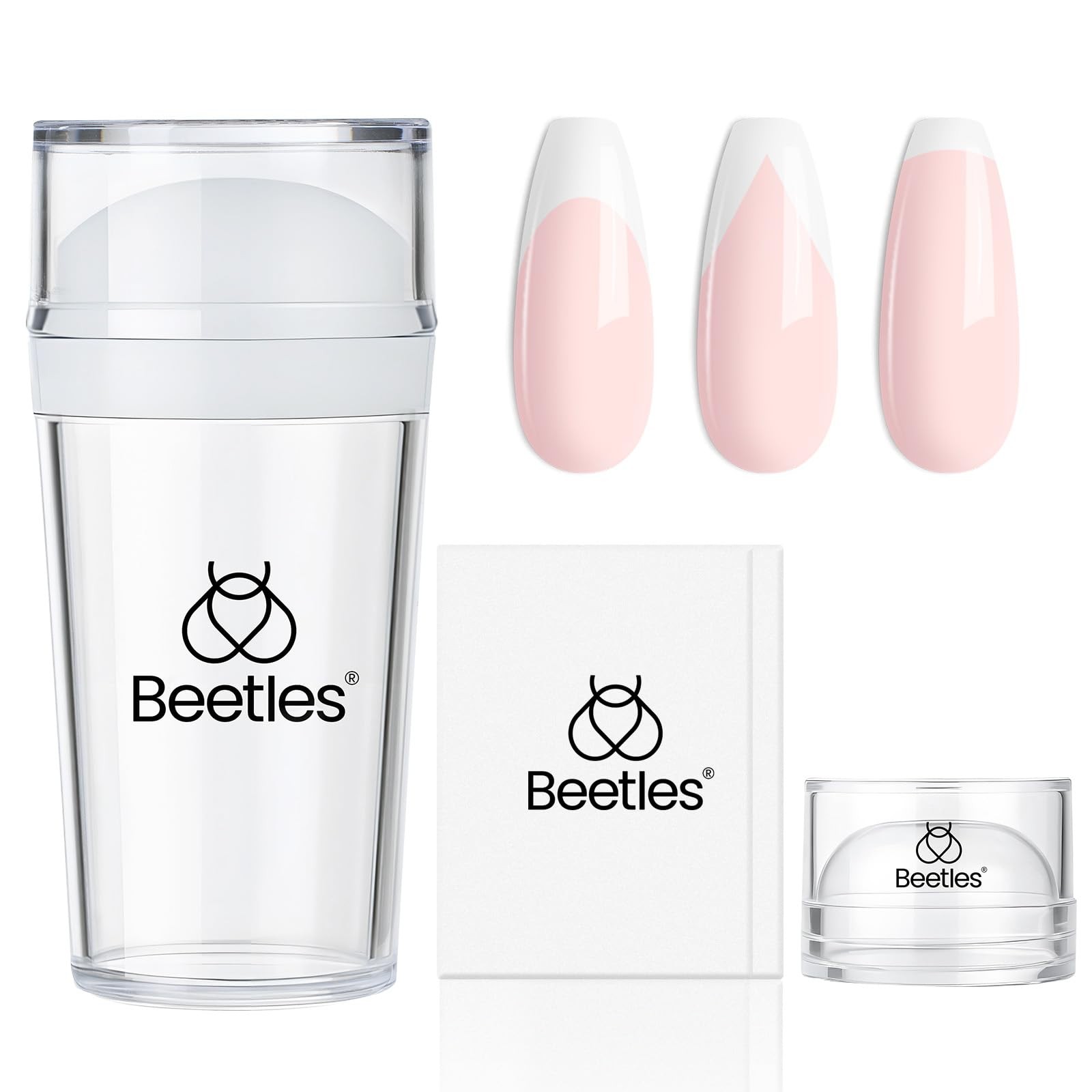 Beetles Nail Stamp French Tip Tool, 4Pcs Single Head Nail Stamper | Easy Mani…