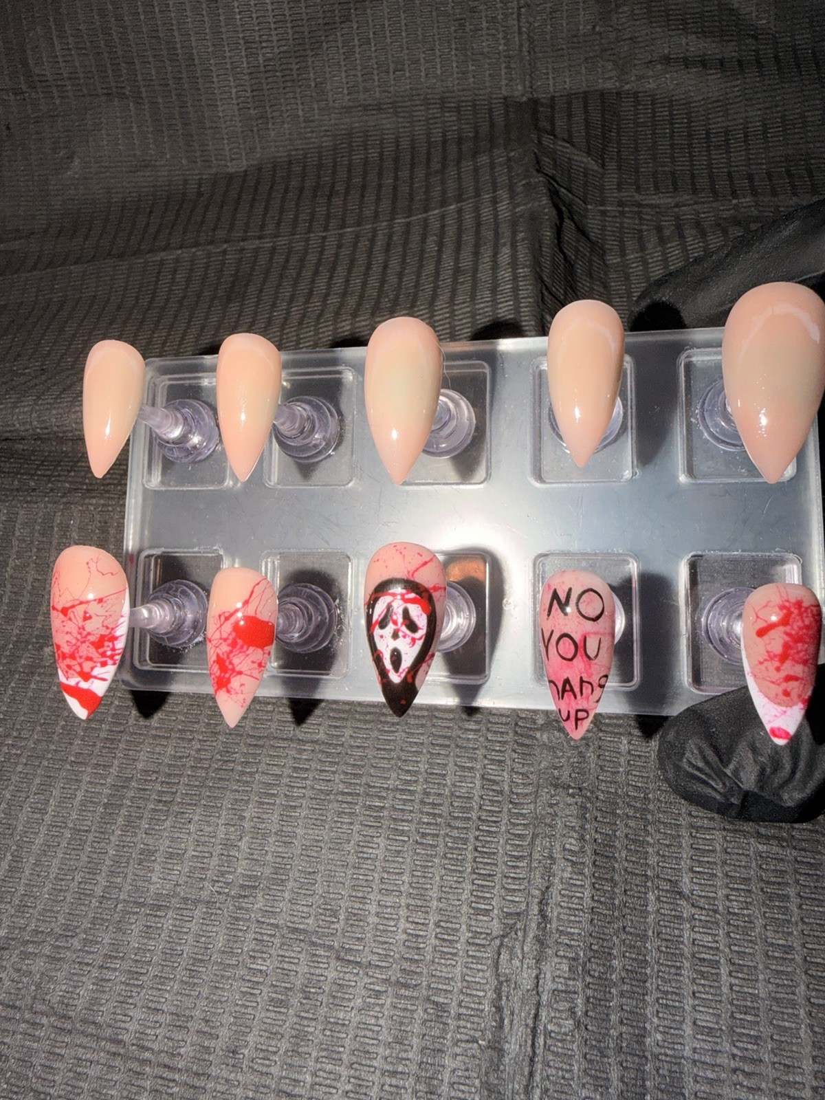 Hailey’s Slayed Nailz Halloween Stiletto Medium Shiny Full Cover Press-On Nails
