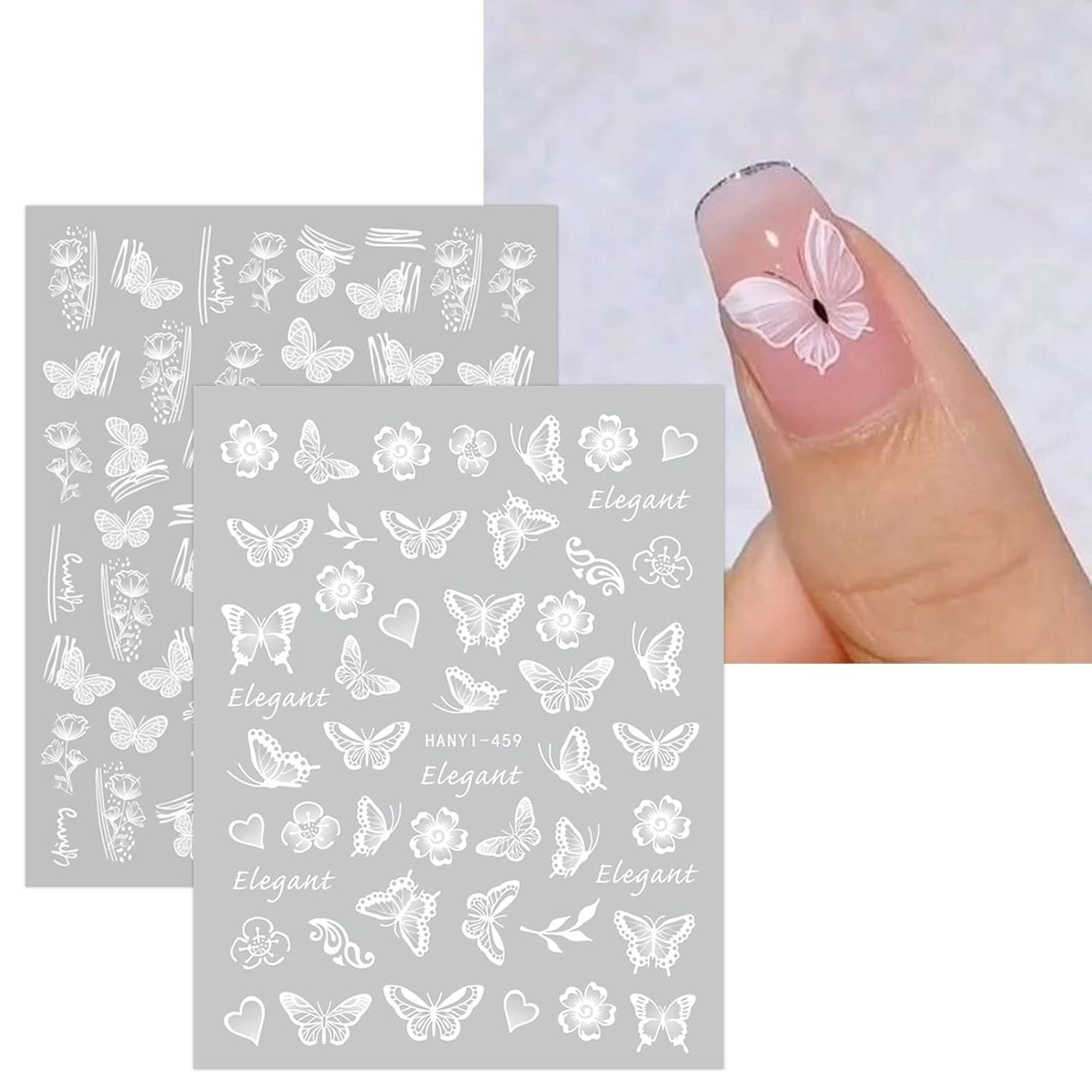 Spring Flower Nail Art Decals 12 Sheets Self Adhesive Easy to Use for Beginners