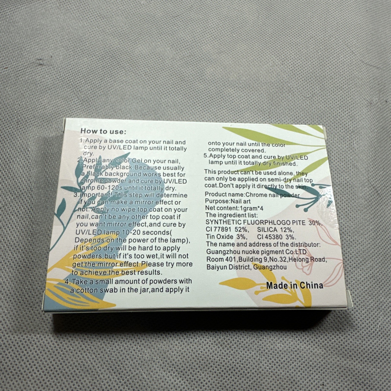 Artdone Chrome Nail Powder Magic White Pearl Mirror Effect Aurora Mermaid AM2