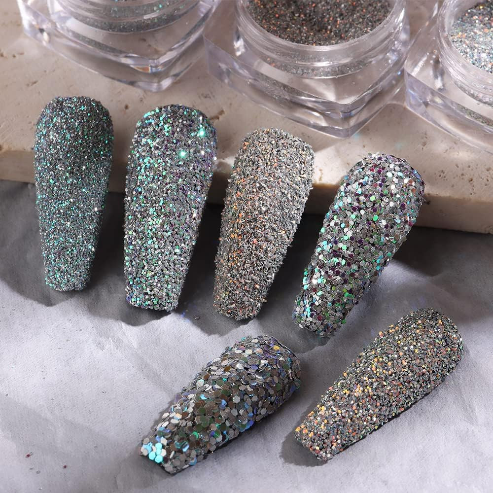 Kit De Unas Acrilicos De Colores Para Maquina Esmalte Falsas Decoracion Brillo