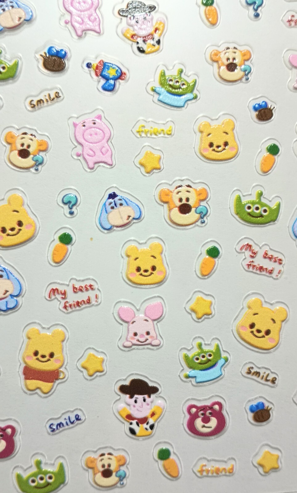 5D Embossed Art Nails Face Phone Stickers Women Girls Nail Art Decoration DIY