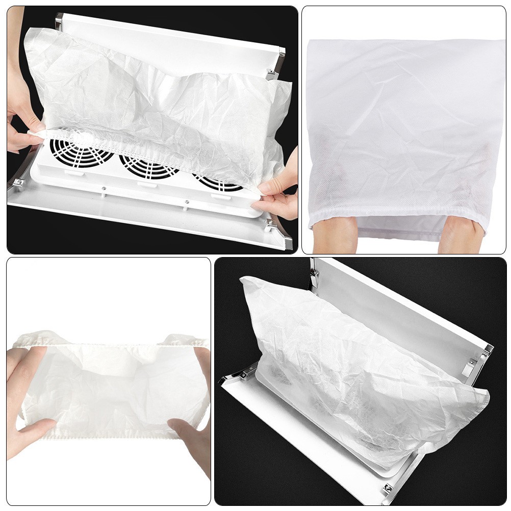 12Pcs Nail Dust Collector Useful Simple Nail Drill Dust Collecting Pouch