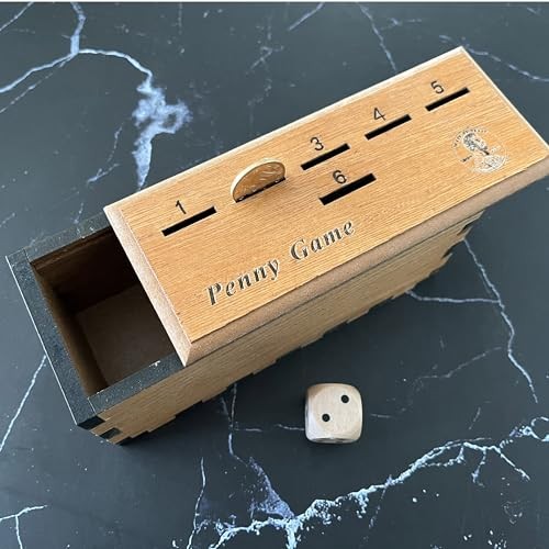 Penny Game Board Game Wood Box for 2-6 Players Family Fun Party Game