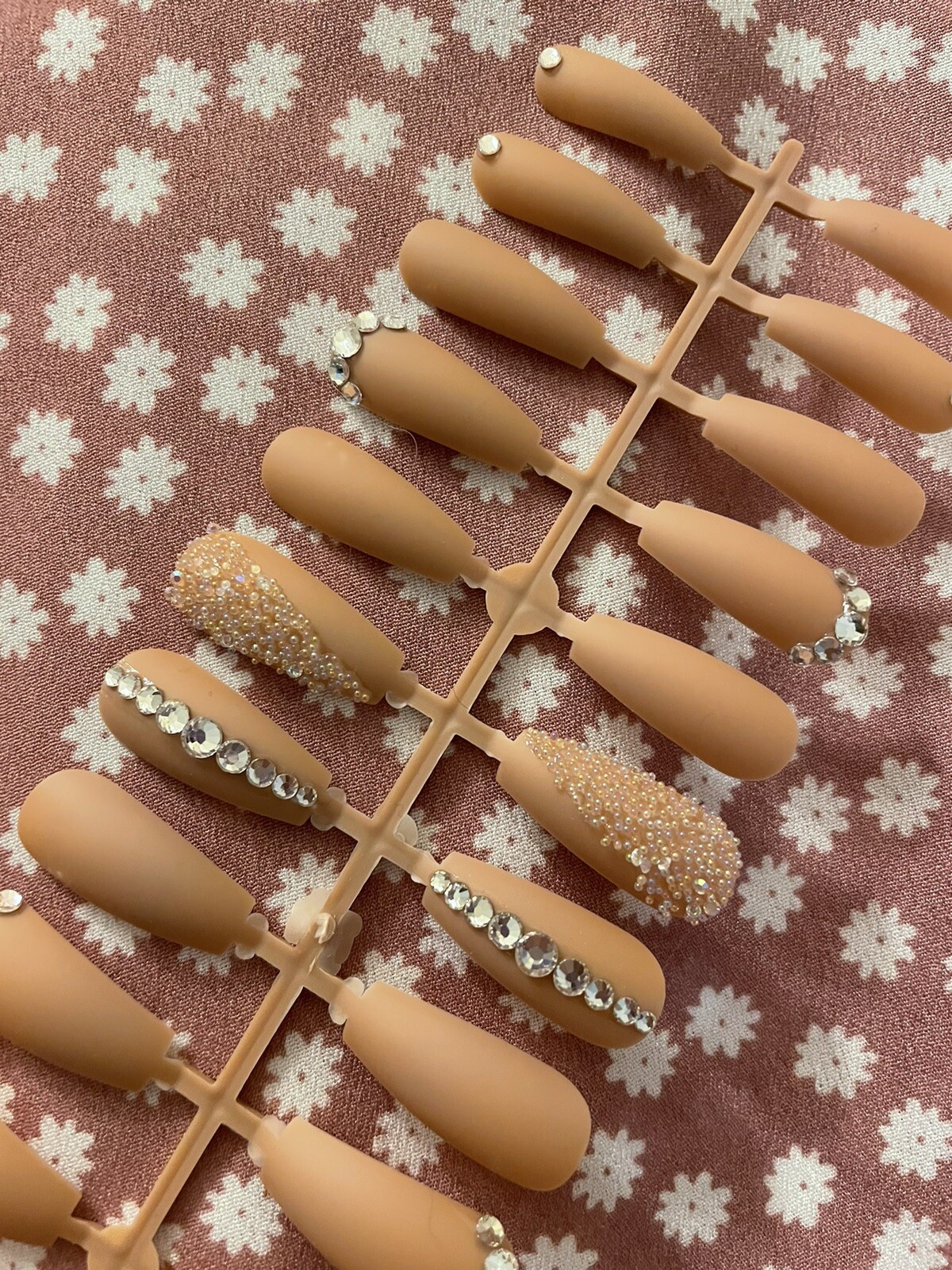 Nude Matte Ballerina Med Press-Ons
